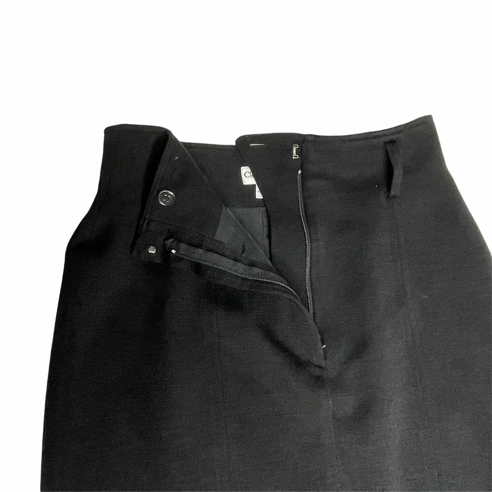 Vintage Christian Dior Charcoal Gray Pencil Skirt - Picture 10 of 15